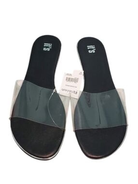 NWT It's Women's Clear Slides Sandals SZ 11 M Summer Beach Pool